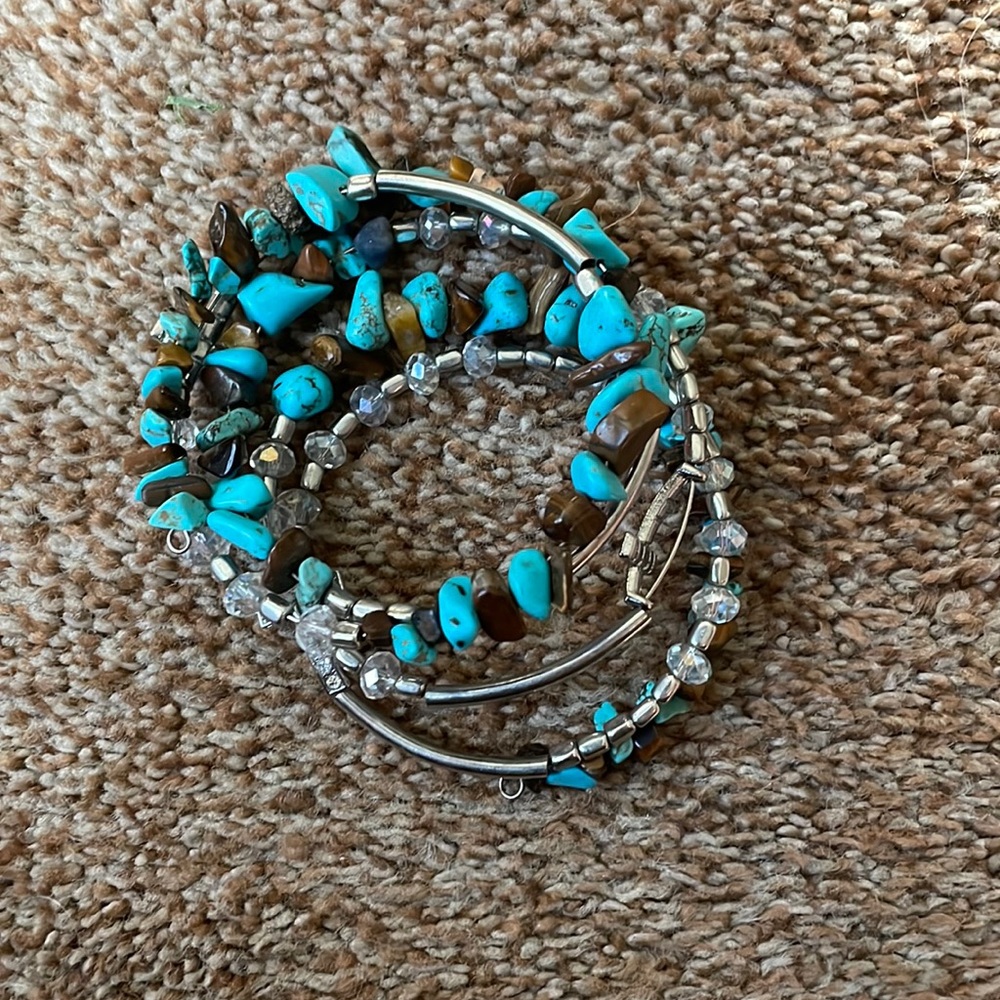 Southwest, cowgirl, turquoise, and stone bracelet
